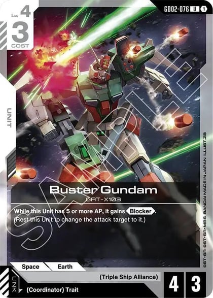 Buster Gundam, Starter Deck 09: Destiny Ignition GD02-076