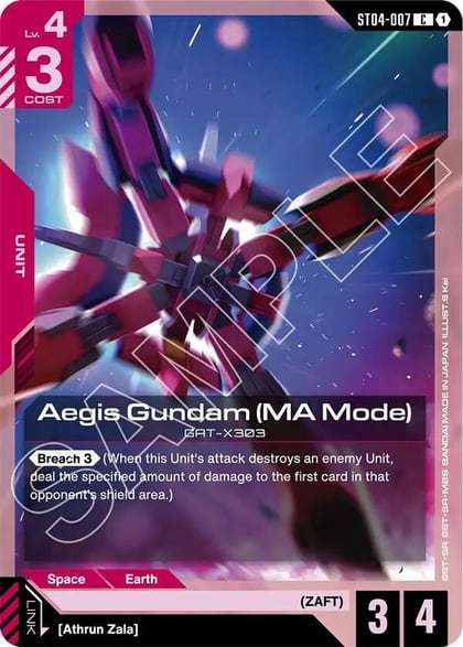 Aegis Gundam (MA Mode), Starter Deck 09: Destiny Ignition ST04-007