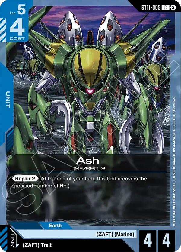 Ash, Starter Deck 11: Aquatic Assault ST11-005