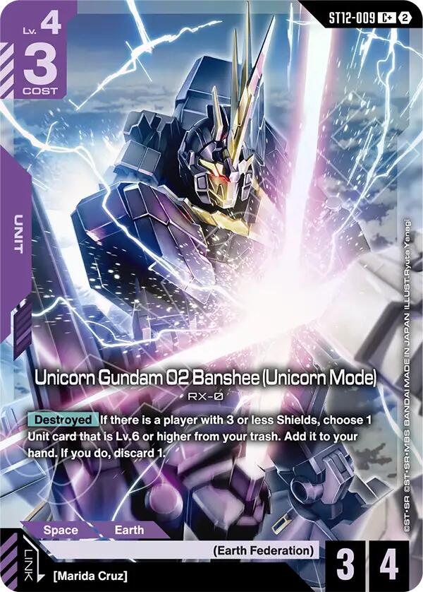 Unicorn Gundam 02 Banshee (Unicorn Mode) (C+), Starter Deck 12: Raging Onslaught ST12-009