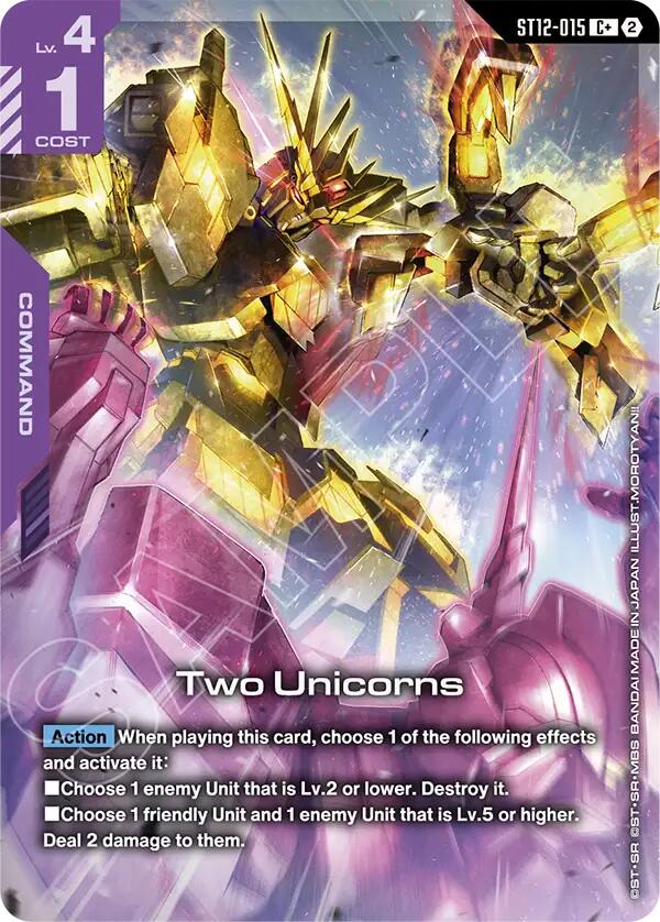 Two Unicorns (C+), Starter Deck 12: Raging Onslaught ST12-015