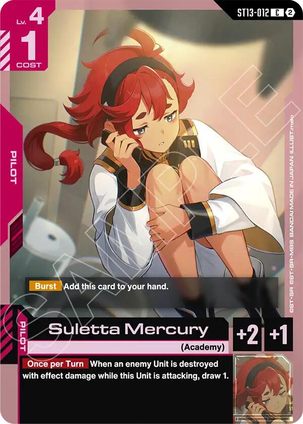 Suletta Mercury, Starter Deck 13: Silent Barrage ST13-012