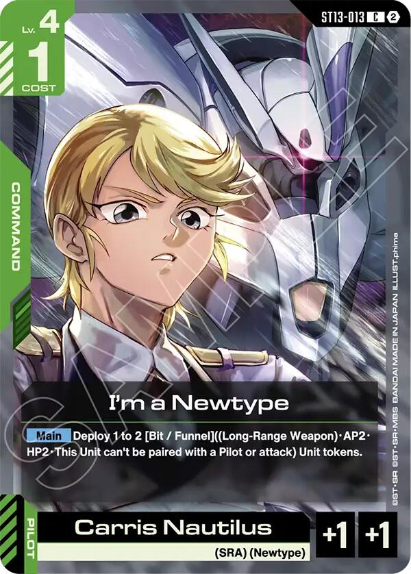 I'm a Newtype, Starter Deck 13: Silent Barrage ST13-013