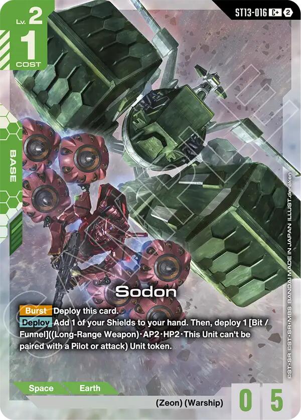 Sodon (C+), Starter Deck 13: Silent Barrage ST13-016