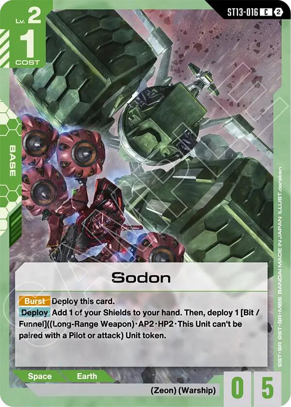 Sodon, Starter Deck 13: Silent Barrage ST13-016