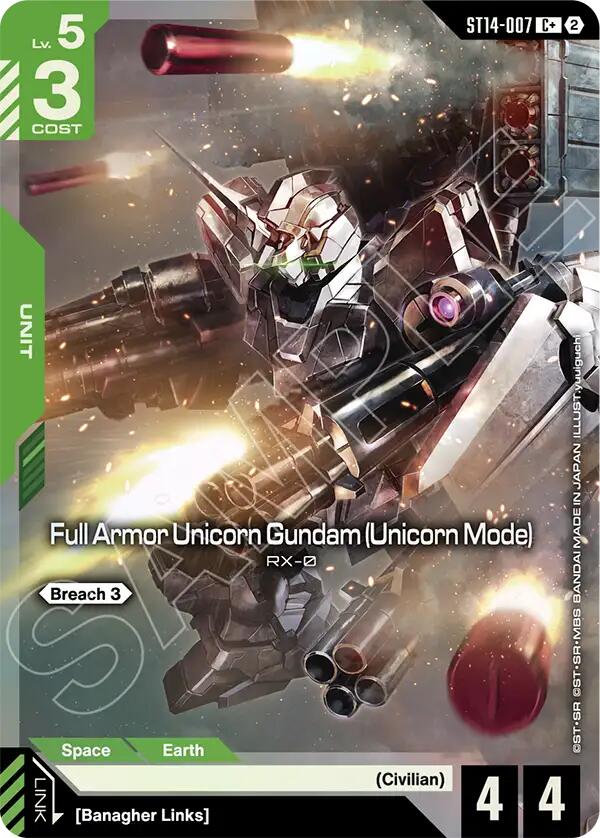 Full Armor Unicorn Gundam (Unicorn Mode) (C+), Starter Deck 14: Heavy Dominion ST14-007