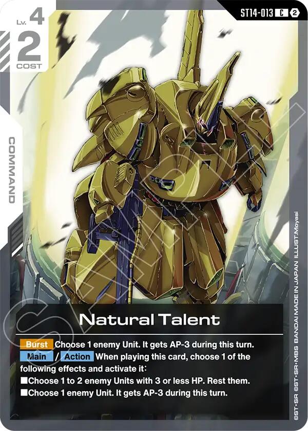 Natural Talent, Starter Deck 14: Heavy Dominion ST14-013