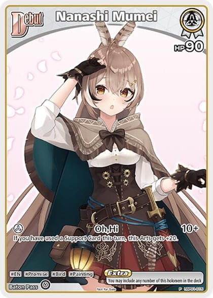 Nanashi Mumei (P) (hBP01-015), hololive OFFICIAL CARD GAME Promos hBP01-015