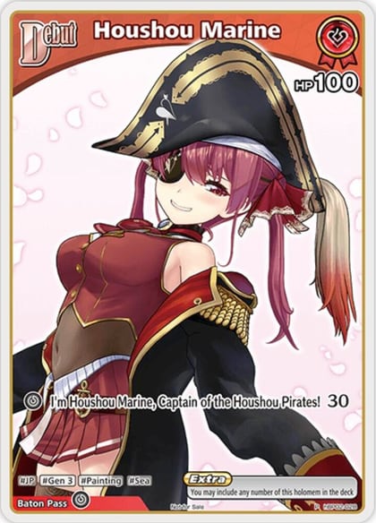 Houshou Marine (P) (hBP02-028), hololive OFFICIAL CARD GAME Promos hBP02-028