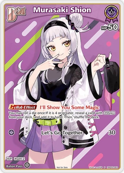 Murasaki Shion (P) (hBP02-043), hololive OFFICIAL CARD GAME Promos hBP02-043