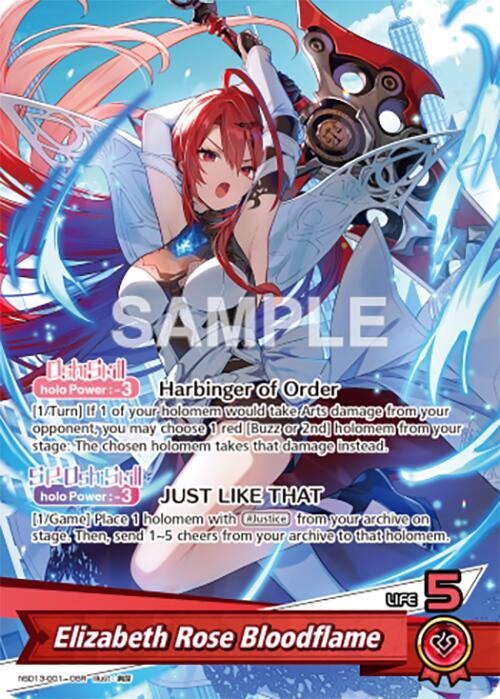 Elizabeth Rose Bloodflame (OSR), SD13: Start Deck: Oshi Justice hSD13-001
