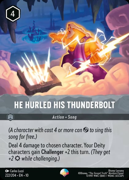He Hurled His Thunderbolt (Epic), Whispers in the Well 222/204