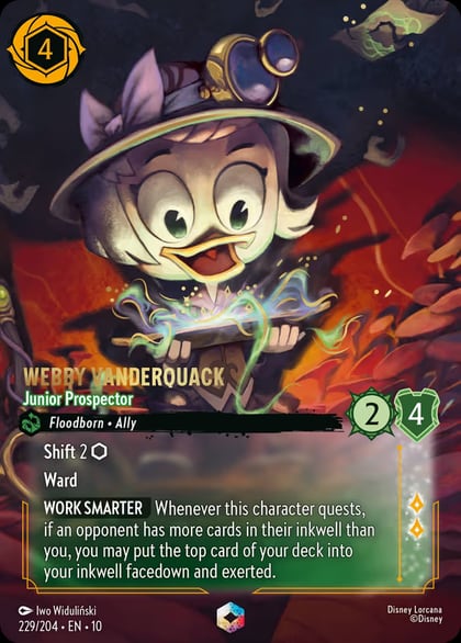Webby Vanderquack - Junior Prospector (Enchanted), Whispers in the Well 229/204
