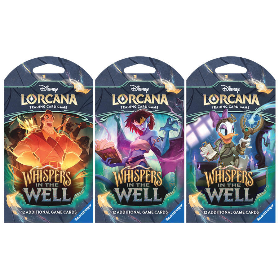 Disney Lorcana: Whispers in the Well Sleeved Booster Pack Art Bundle [Set of 3], Whispers in the Well P653425