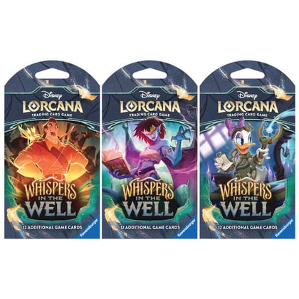 Disney Lorcana: Whispers in the Well Sleeved Booster Pack Art Bundle [Set of 3], Whispers in the Well P653425