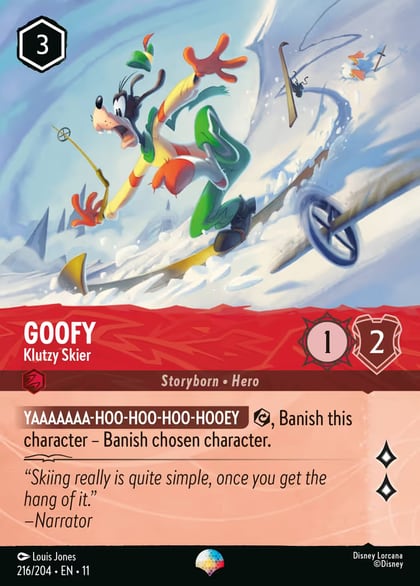 Goofy - Klutzy Skier (Epic), Winterspell 216/204