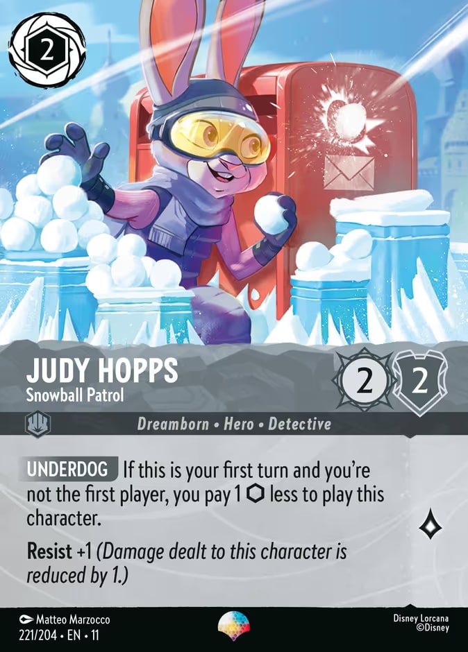 Judy Hopps - Snowball Patrol (Epic), Winterspell 221/204