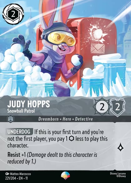 Judy Hopps - Snowball Patrol (Epic), Winterspell 221/204