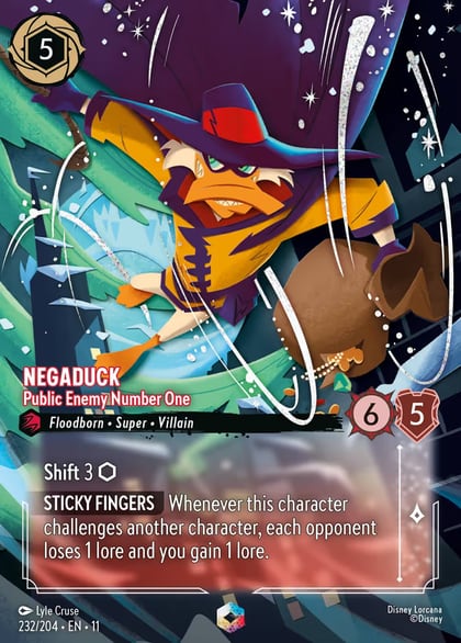 Negaduck - Public Enemy Number One (Enchanted), Winterspell 232/204