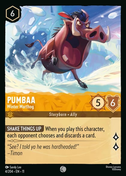 Pumbaa - Winter Warthog, Winterspell 4/204