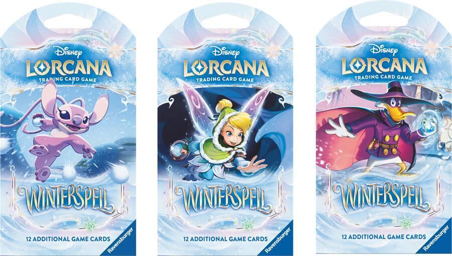Disney Lorcana: Winterspell Sleeved Booster Pack Art Bundle [Set of 3], Winterspell P664823
