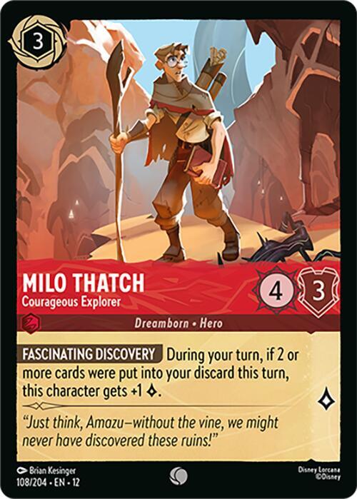Milo Thatch - Courageous Explorer, Wilds Unknown 108/204
