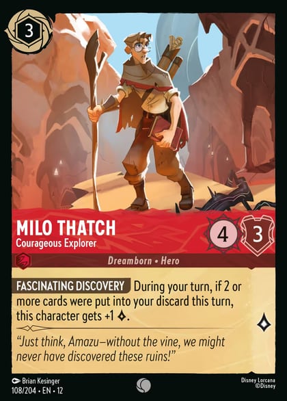 Milo Thatch - Courageous Explorer, Wilds Unknown 108/204