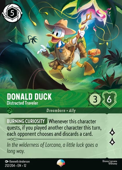 Donald Duck - Distracted Traveler (Epic), Wilds Unknown 212/204