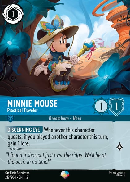 Minnie Mouse - Practical Traveler (Epic), Wilds Unknown 219/204