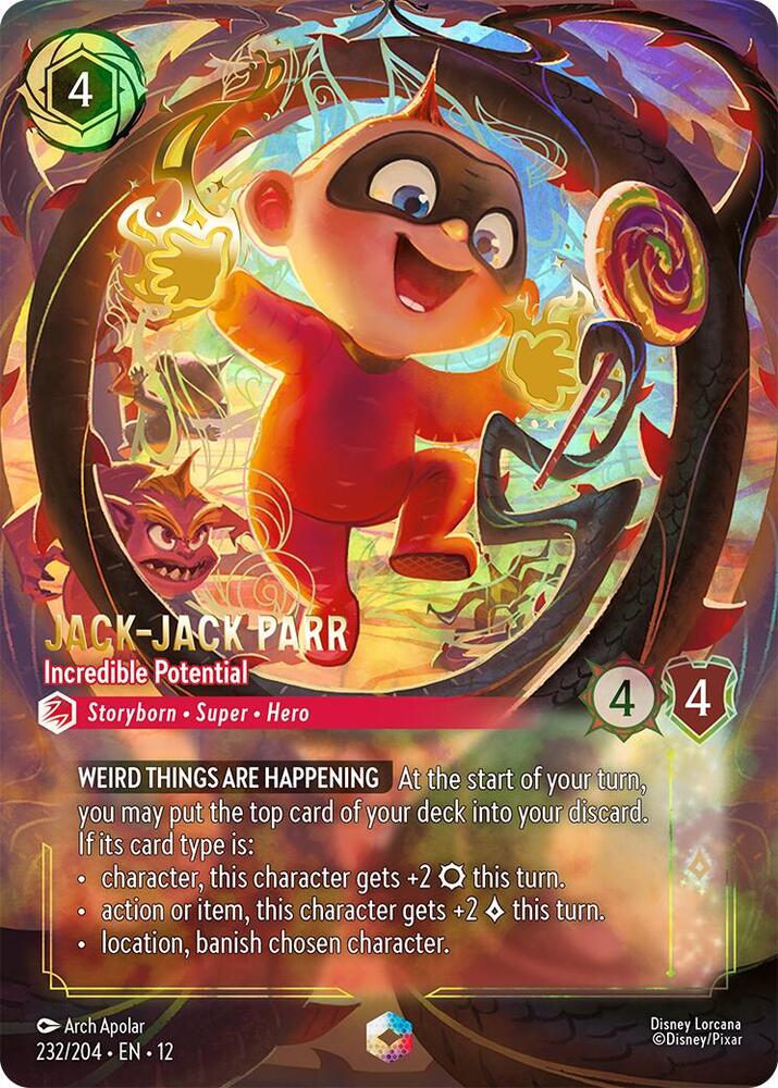 Jack-Jack Parr - Incredible Potential (Enchanted), Wilds Unknown 232/204