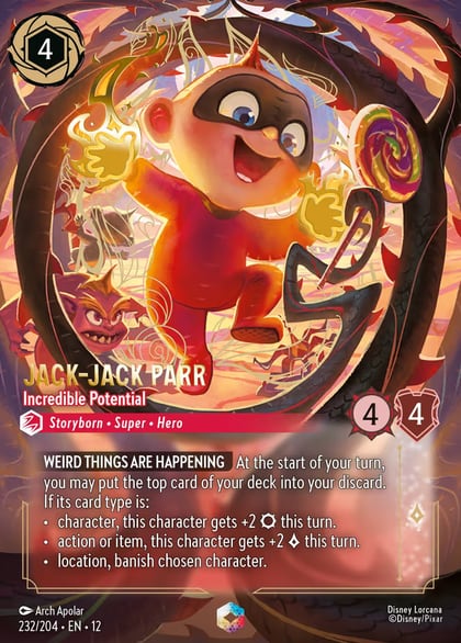 Jack-Jack Parr - Incredible Potential (Enchanted), Wilds Unknown 232/204