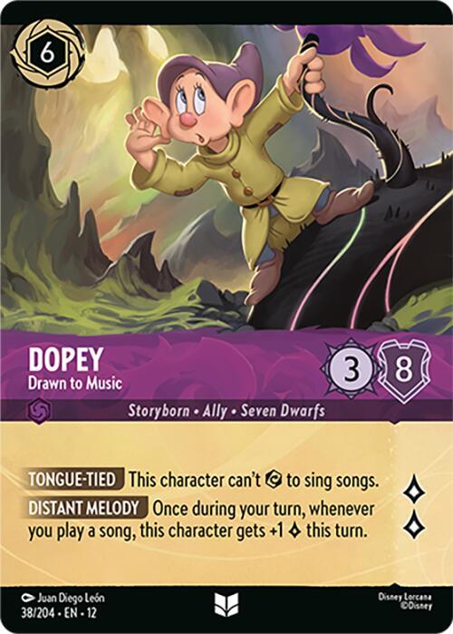 Dopey - Drawn to Music (Foil), Wilds Unknown 38/204