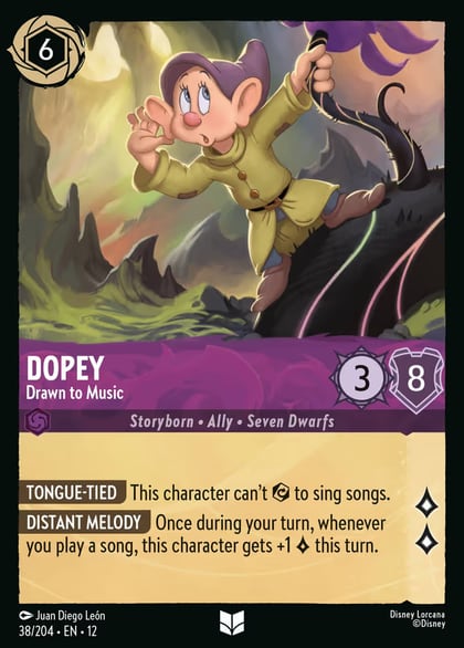 Dopey - Drawn to Music (Foil), Wilds Unknown 38/204