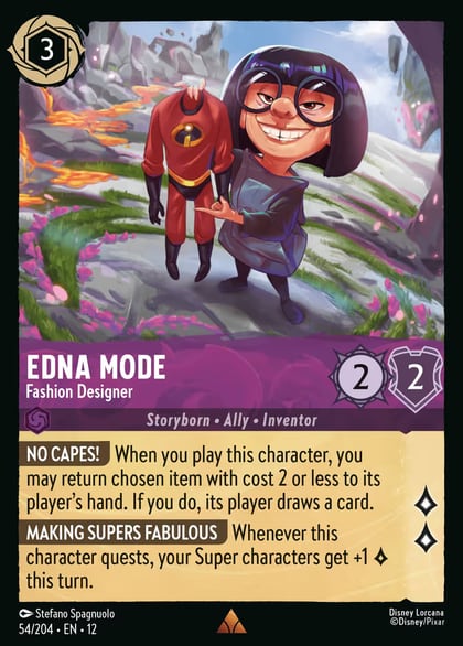 Edna Mode - Fashion Designer, Wilds Unknown 54/204