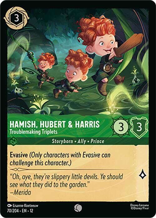 Hamish, Hubert & Harris - Troublemaking Triplets, Wilds Unknown 70/204