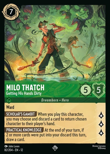 Milo Thatch - Getting His Hands Dirty, Wilds Unknown 82/204