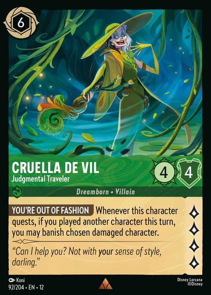 Cruella De Vil - Judgmental Traveler, Wilds Unknown 92/204
