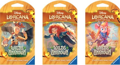 Disney Lorcana: Wilds Unknown Sleeved Booster Pack Art Bundle [Set of 3], Wilds Unknown P692236