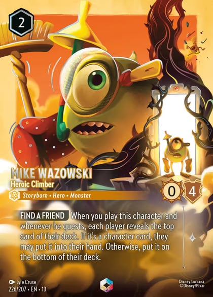 Mike Wazowski - Heroic Climber (Enchanted), Attack of the Vine! 226/204