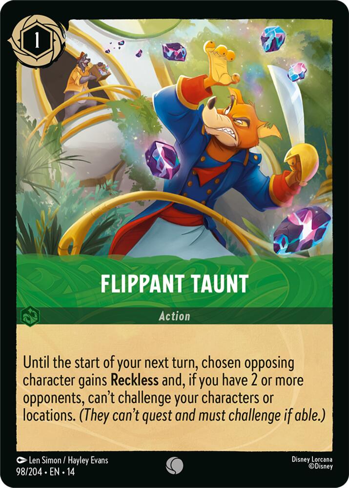 Flippant Taunt, Hyperia City 98/204