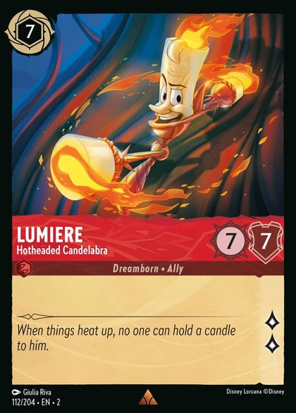 Lumiere - Hotheaded Candelabra, Rise of the Floodborn 112/204