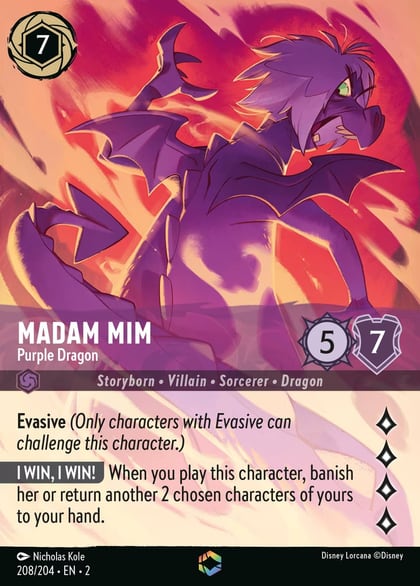 Madam Mim - Purple Dragon (Enchanted), Rise of the Floodborn 208/204