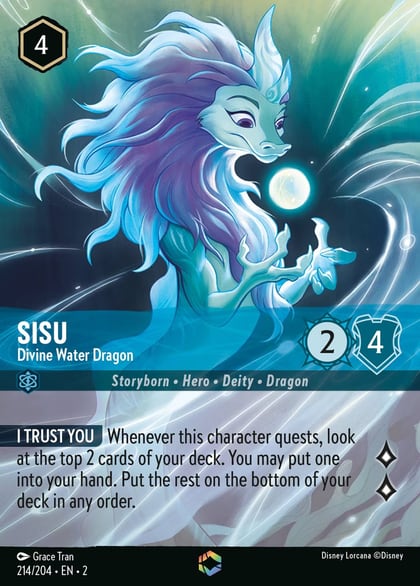 Sisu - Divine Water Dragon (Enchanted), Rise of the Floodborn 214/204