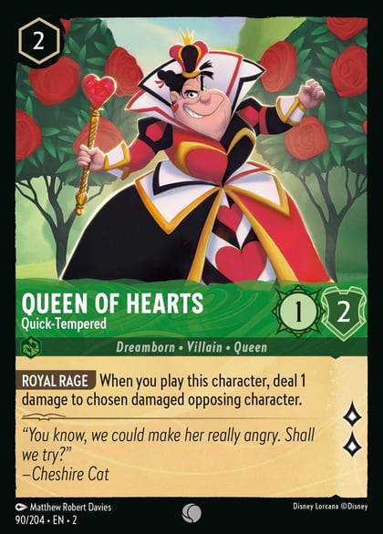 Queen of Hearts - Quick-Tempered, Rise of the Floodborn 90/204