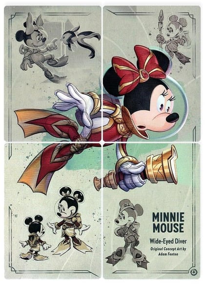 Minnie Mouse - Wide-Eyed Diver Puzzle Insert (Set of 4), Rise of the Floodborn P528644