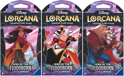 Disney Lorcana: Rise of the Floodborn Sleeved Booster Pack Art Bundle [Set of 3], Rise of the Floodborn P531988