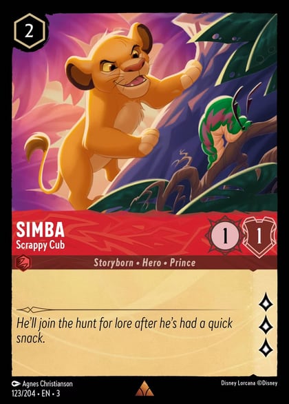 Simba - Scrappy Cub, Into the Inklands 123/204