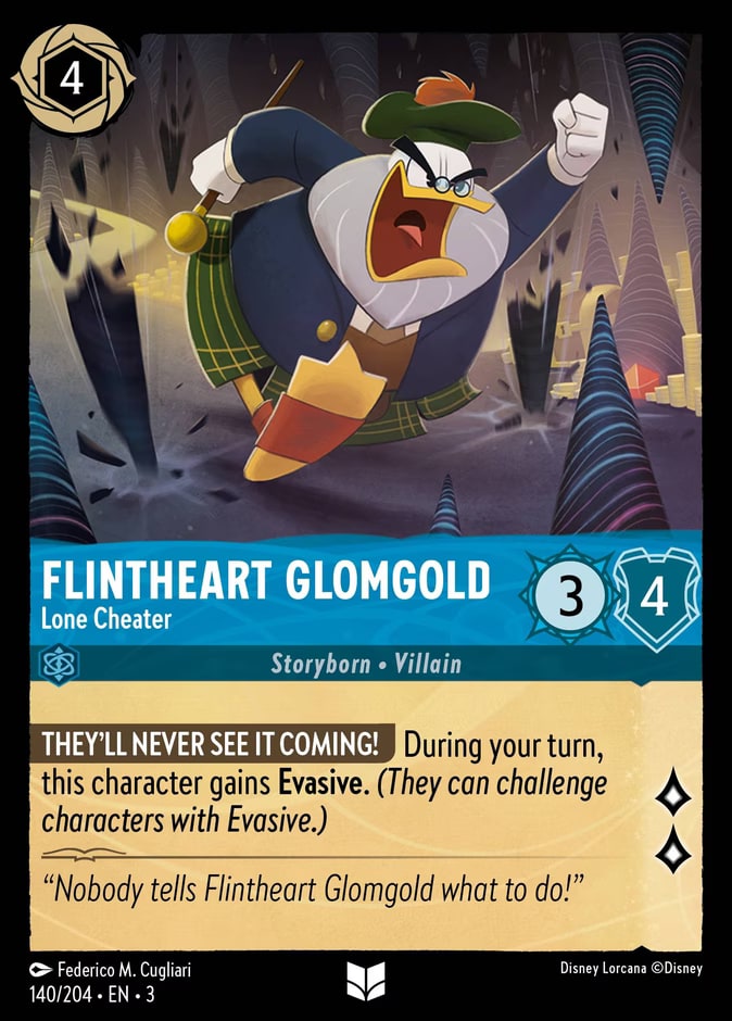 Flintheart Glomgold - Lone Cheater, Into the Inklands 140/204