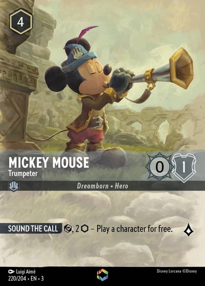 Mickey Mouse - Trumpeter (Enchanted), Into the Inklands 220/204