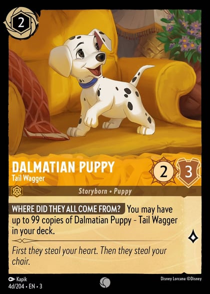 Dalmatian Puppy - Tail Wagger (4d/204), Into the Inklands 4d/204